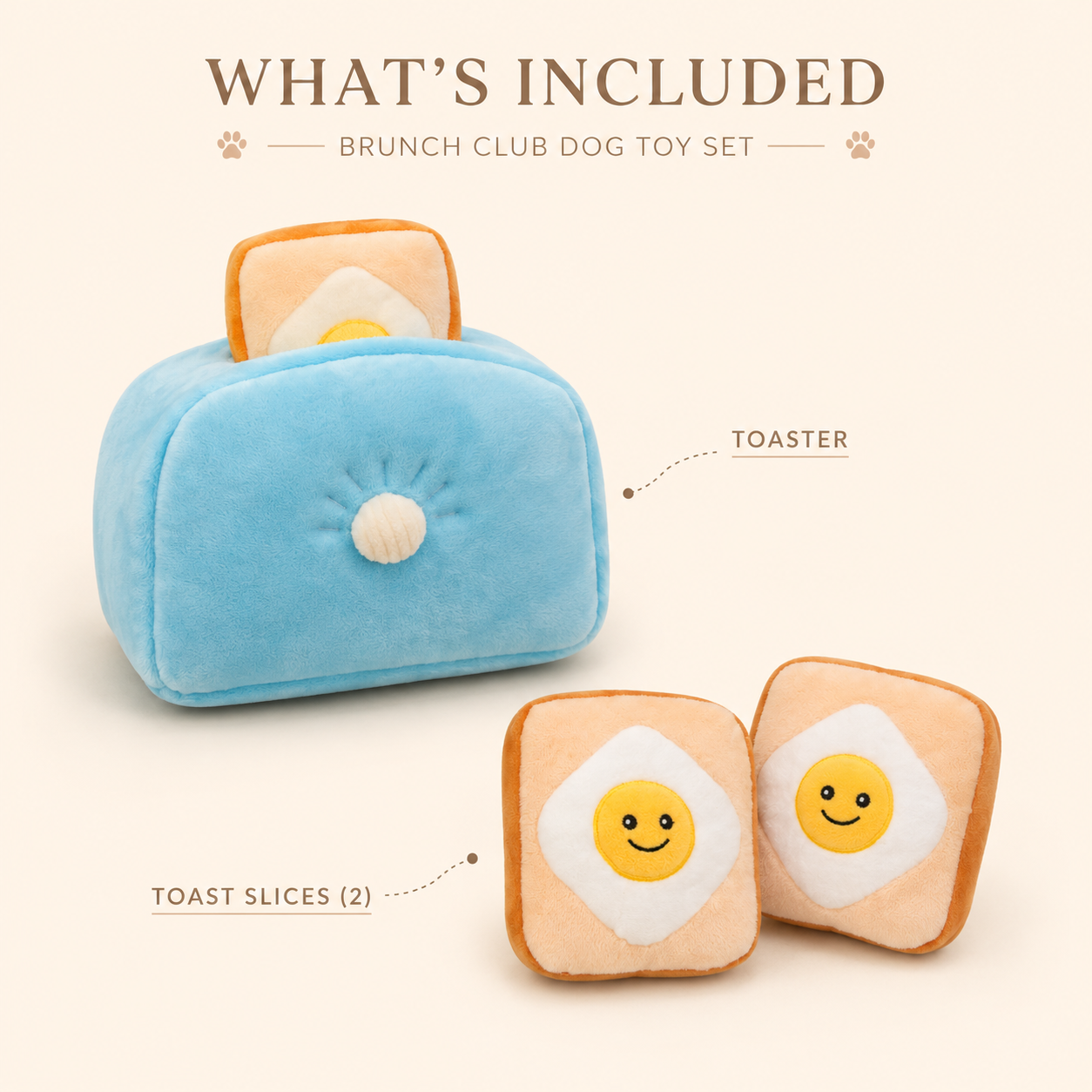 Blu's Brunch Club - 3-Piece Interactive Dog Toy Set